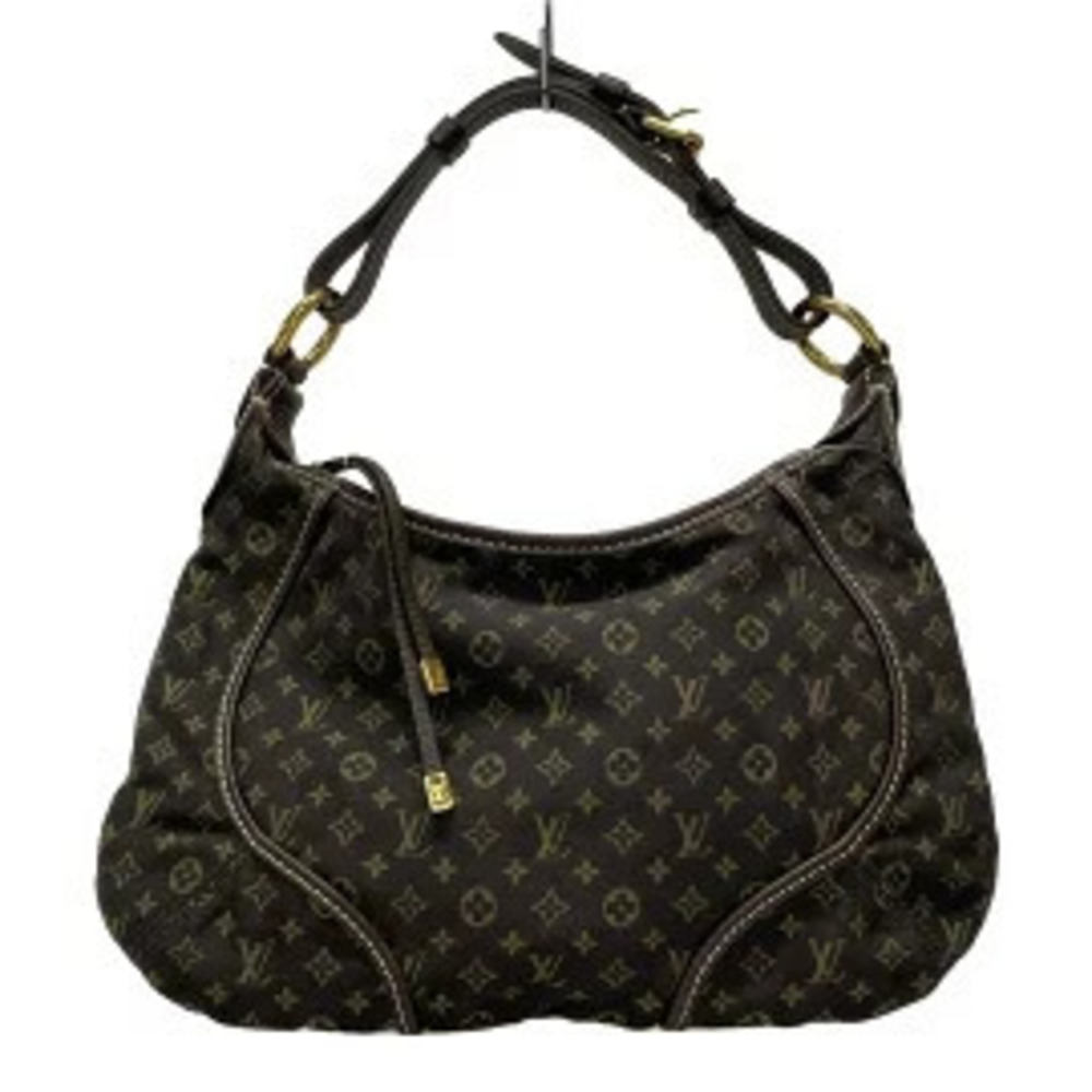 LOUIS VUITTON Manon Shoulder Bag Ebene Brown Leather